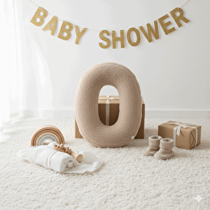 Litera, O Harfi, Yastık, Kırlent, Elyaf Dolgulu, Welsoft Kumaş, 40 Cm