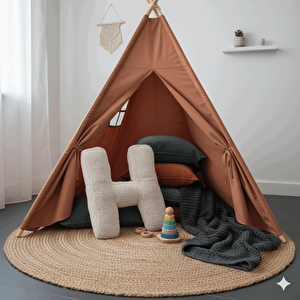 Litera, H Harfi, Yastık, Kırlent, Elyaf Dolgulu, Welsoft Kumaş, 40 Cm