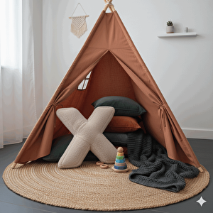 Litera, X Harfi, Yastık, Kırlent, Elyaf Dolgulu, Welsoft Kumaş, 40 Cm