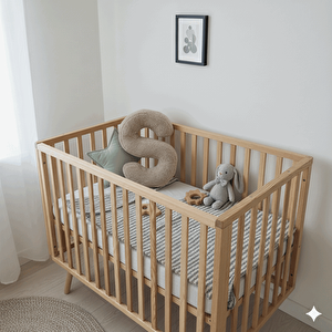 Litera, S Harfi, Yastık, Kırlent, Elyaf Dolgulu, Welsoft Kumaş, 40 Cm