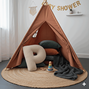 Litera, P Harfi, Yastık, Kırlent, Elyaf Dolgulu, Welsoft Kumaş, 40 Cm