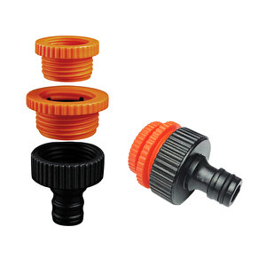 Hortum Bağlantı Aparatı Adaptör 3 Farklı Ölçülü Eki 1/2" - 3/4" - 1" Md306 Bahçe Hortum Ucu Plastik