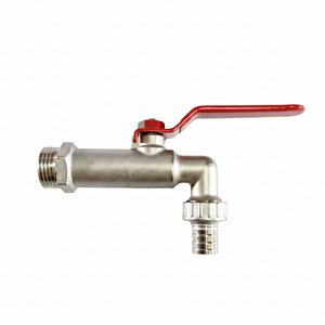 Küresel 1/2 Rekorlu Krom Bahçe Musluğu Korozyona Dayanıklı Rekorlu Tam Geçişli Bahçe Musluğu