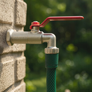 Küresel 1/2 Rekorlu Krom Bahçe Musluğu Korozyona Dayanıklı Rekorlu Tam Geçişli Bahçe Musluğu