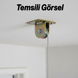 Tablalı Bayrak Makarası Paslanmaz Çelik Dayanıklı Halat Sistemli Kolay Kurulum Bayrak Askı Makinası