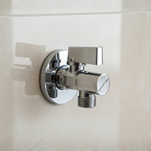 Ara Musluk 3/8 Filtreli Pirinç Krom Musluk Çamaşır Bulaşık Banyo Klozet Mutfak Ara Musluğu