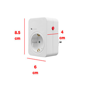 Tekli Priz Akım & Şok Korumalı Açma Kapama Düğmeli Çoçuk Korumalı Fiş 720 Joule Ip20 3600 W Koruma