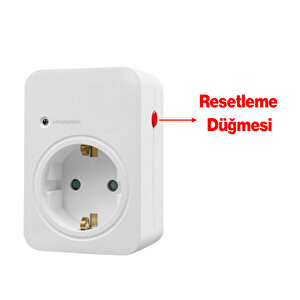 Tekli Priz Akım & Şok Korumalı Açma Kapama Düğmeli Çoçuk Korumalı Fiş 720 Joule Ip20 3600 W Koruma