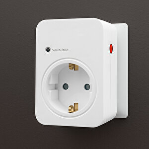 Tekli Priz Akım & Şok Korumalı Açma Kapama Düğmeli Çoçuk Korumalı Fiş 720 Joule Ip20 3600 W Koruma