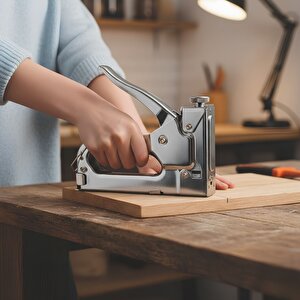 Profesyonel Metal Mekanik Zımba Tabancası El Tipi Makinesi Ayarlanabilir 4-14 Mm Zımba Teli Uyumlu