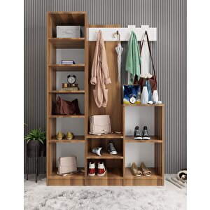 Bar Eko 3 Kapaklı Portmanto Ceviz&beyaz 135 cm