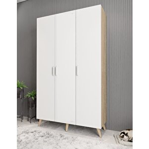 Life Eko 3 Kapaklı Portmanto Meşe&beyaz 120 cm