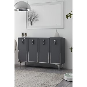 8186km-64dd Konsol,kahve Köşesi̇,ayakkabilik,ofi̇s Evrak Dolabi,mutfak Ki̇ler Dolabi,tv Üni̇tesi̇-ANTRASİT-GÜMÜŞ Antrasit Gümüş