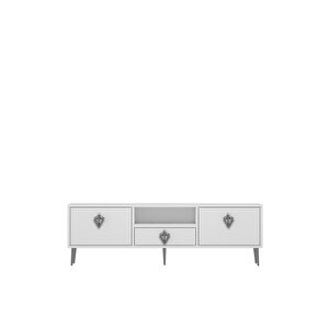 1313dropdd-32 Tv Sehpasi BEYAZ-GÜMÜŞ Beyaz-Gümüş