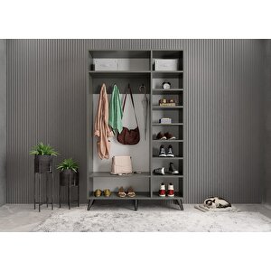 Life Eko 3 Kapaklı Portmanto Füme&beyaz 105 cm