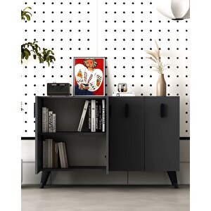 8180km-64dd Konsol,kahve Köşesi̇,ayakkabilik,ofi̇s Evrak Dolabi,mutfak Ki̇ler Dolabi,tv Üni̇tesi̇-ANTRASİT-ANTRASİT