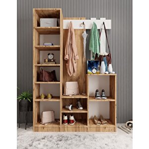 Bar Eko 3 Kapaklı Portmanto Çam&beyaz 105 cm