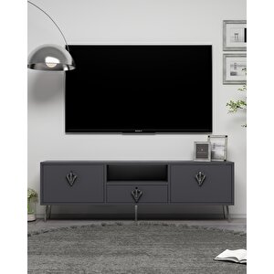 1313dropdd-32 Tv Sehpasi ANTRASİT-GÜMÜŞ Antrasit Gümüş