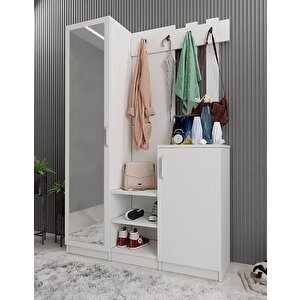 Bar 3 Kapaklı Portmanto Beyaz 135 cm