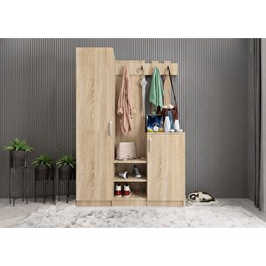 Bar Eko 3 Kapaklı Portmanto Meşe 105 cm