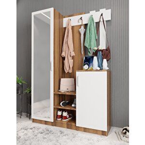 Bar 3 Kapaklı Portmanto Ceviz&beyaz 105 cm