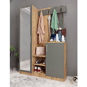 Bar 3 Kapaklı Portmanto Çam&füme 120 cm
