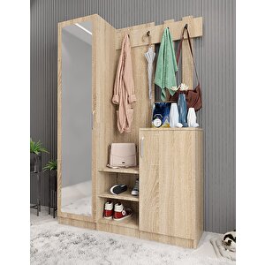 Bar 3 Kapaklı Portmanto Meşe 105 cm