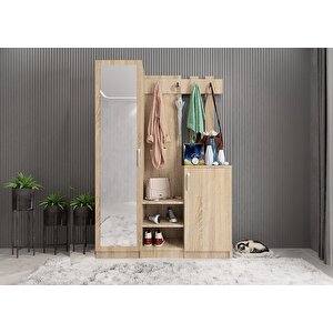 Bar 3 Kapaklı Portmanto Meşe 120 cm