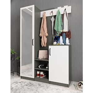 Bar 3 Kapaklı Portmanto Füme&beyaz 120 cm