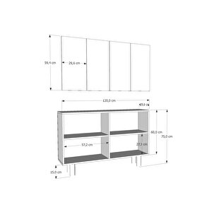 8182km-64dd Konsol,kahve Köşesi̇,ayakkabilik,ofi̇s Evrak Dolabi,mutfak Ki̇ler Dolabi,tv Üni̇tesi̇-BEYAZ-SAFİRMEŞE