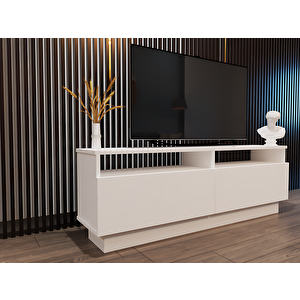 Modena Açık Raflı Tv Sehpası Beyaz 145 Cm