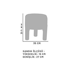 Liva Bohem Sandıklı Puf, Kırık Beyaz