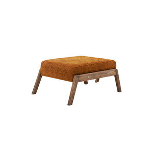 Pavia Puf Ceviz Ahşap, Hardal Ofis, Balkon, Kafe, Bahçe, Salon Mobilyası Hardal