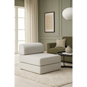 Meira Sallanır Tek Kişilik Katlanır Yataklı Koltuk, Açık Krem