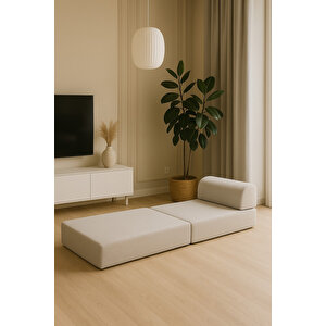 Meira Sallanır Tek Kişilik Katlanır Yataklı Koltuk, Açık Krem