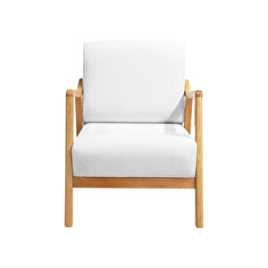 Favela Bohem Çay Seti Natürel Ahşap, Kırık Beyaz (1 Adet Iki̇li̇ Berjer 2 Adet Tekli̇ Berjer)