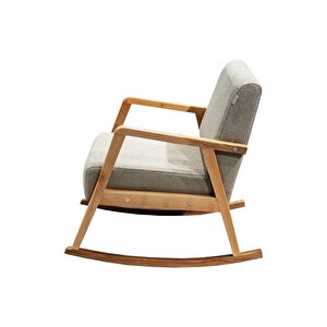 Pavia Sallanır Berjer Natürel Ahşap, Sütlü Kahve