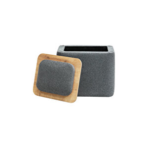 Jarvis Bohem Sandıklı Orta Sehpa Puf, Gri