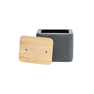 Jarvis Bohem Sandıklı Orta Sehpa Puf, Gri