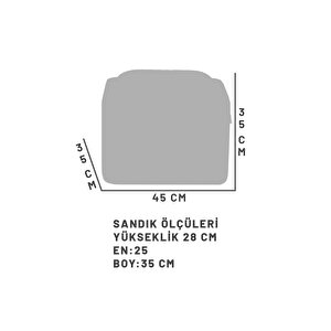 Jarvis Bohem Sandıklı Orta Sehpa Puf, Gri