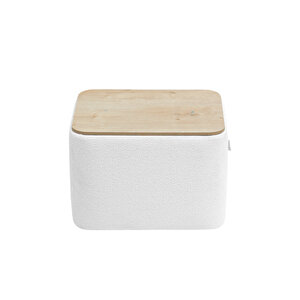 Jarvis Bohem Sandıklı Orta Sehpa Puf, Kırık Beyaz