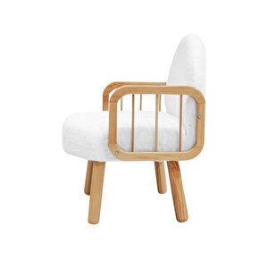 Tosca Bohem Berjer Natürel Ahşap, Kırık Beyaz