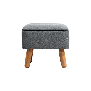 Orso Bohem Sandıklı Puf, Gri Gri