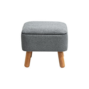 Orso Bohem Sandıklı Puf, Gri