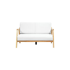 Favela Bohem Çay Seti Natürel Ahşap, Kırık Beyaz (1 Adet Iki̇li̇ Berjer 1 Adet Sehpa)