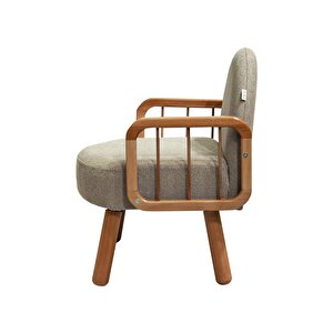 Tosca Bohem Berjer Natürel Ahşap, Sütlü Kahve