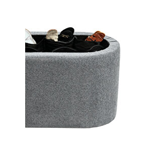 Contes Bohem Sandıklı Orta Sehpa Puf/bench , Gri