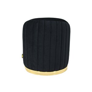 Long Line Puf, Siyah Gold Siyah