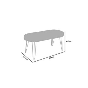 Louca Bench, Gri Silver