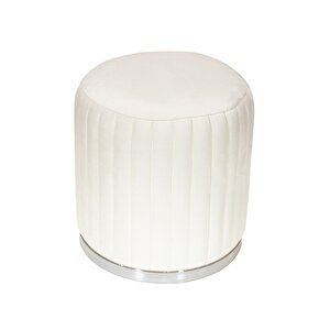 Long Line Puf, Kırık Beyaz Silver